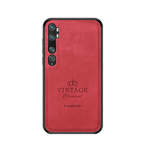 Coque en TPU + PU hybride anti-chute rouge pour votre Xiaomi Mi CC9 Pro/Mi Note 10