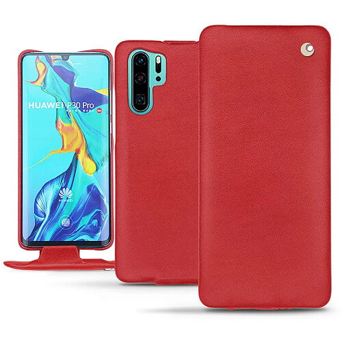 Housse cuir Huawei P30 Pro - Rabat vertical - Rouge troupelenc ( Pantone #AB191A ) - NOREVE