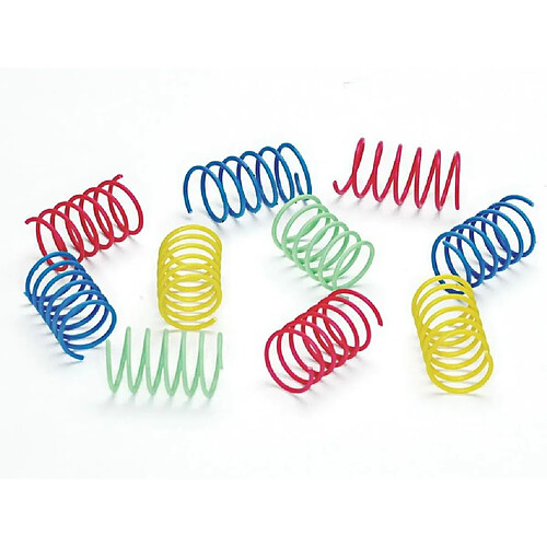 Lot de 10 jouets pour chat à ressorts colorés en plastique épais et durable, 10 $ Jouet créatif pour chat pour tuer le temps et garder la forme Jouet pour chat interactif Jouet pour chat à ressorts colorés en plastique lourd et durable