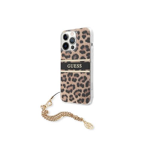 Guess Maroquinerie Guess Coque pour Apple iPhone 13 Pro Leopard avec breloque Léopard