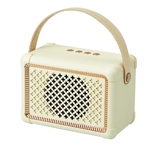 General Haut-parleur Bluetooth rétro FM Radio vintage avec volume fort, amélioration des basses, bon son, Bluetooth 5.0, carte TF, entrée AUX, clé USB pour la maison, l'extérieur, les voyages, les fêtes, les cadeaux (jaune)