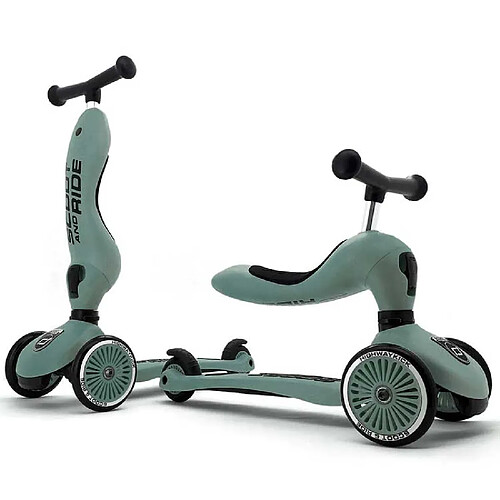 Scoot & Ride Porteur évolutif Highwaykick 1 Vert forest - SCOOT AND RIDE