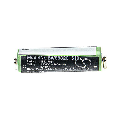 vhbw batterie compatible avec Moser ChroMini 1591B, 1591Q, 1591 rasoir tondeuse à cheveux (2000mAh, 1,2V, NiMH)