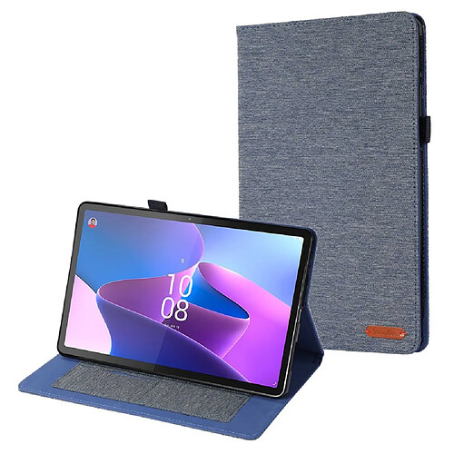 Etui en PU avec support et porte-carte pour votre Lenovo Tab P11 Pro Gen 2 - bleu