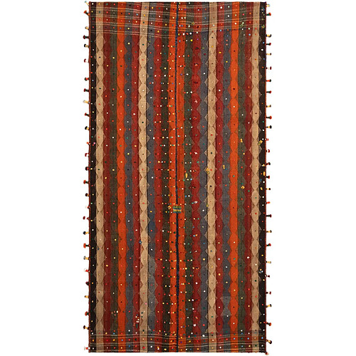 Vidal Tapis de laine 283x146 orange Jajim