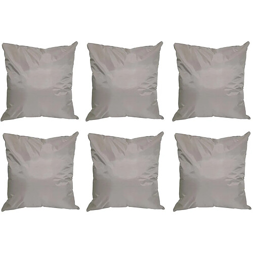 Jardindeco Coussin extérieur carré 60 cm Sun (Lot de 6).