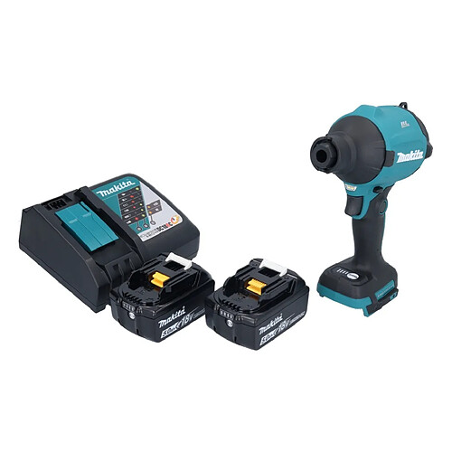 Makita DAS180RT Souffleur à poussière sans fil 18V Brushless + 2x Batteries 5,0Ah + Chargeur