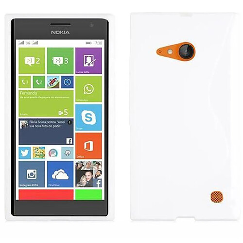 Cadorabo Coque Nokia Lumia 730 Etui en Blanc