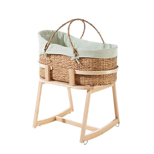 Geuther Ensemble Moses : Basket plus pied tissu pistache