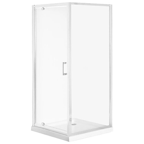 Beliani Cabine de douche 90 x 90 x 185 cm Argenté DARLI II