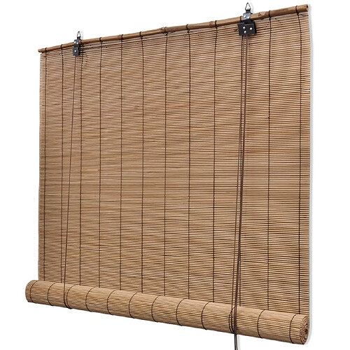 vidaXL Store roulant Bambou Marron 100x160 cm