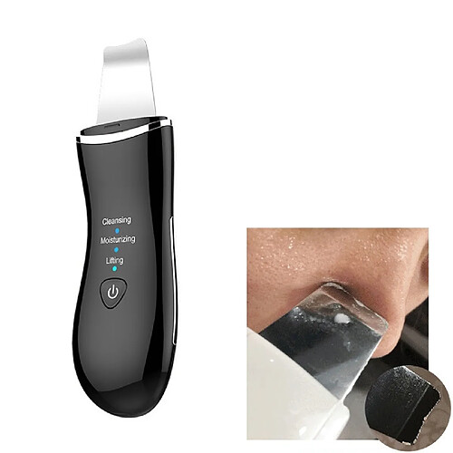 Wewoo BLK-D016 Ultrasonic Beauty Shovel Skin Machine Vibration Household Facial Cleansing and Washing Massage Instrument Black