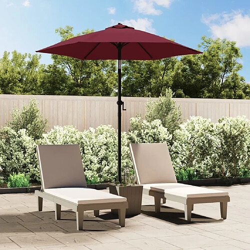 vidaXL Parasol Bordeaux 200x224 cm Aluminium