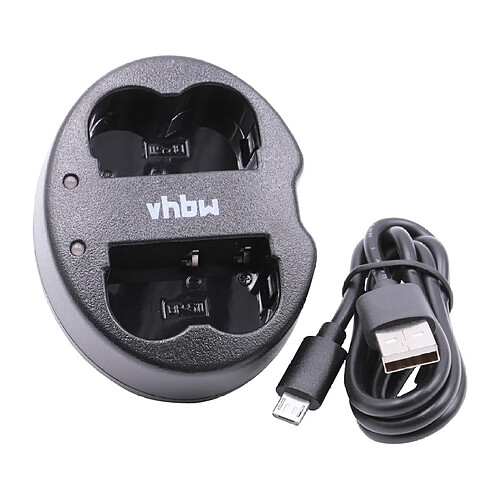 vhbw Chargeur double USB compatible avec Canon ZR-90 caméra, action-cam - Chargeur, témoin de charge