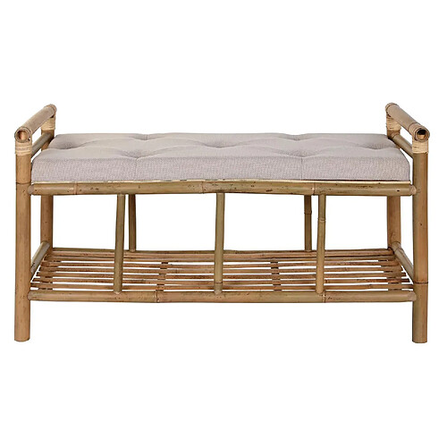 Pegane Banquette en bambou coloris naturel - longueur 100 x Profondeur 44 x hauteur 55 cm