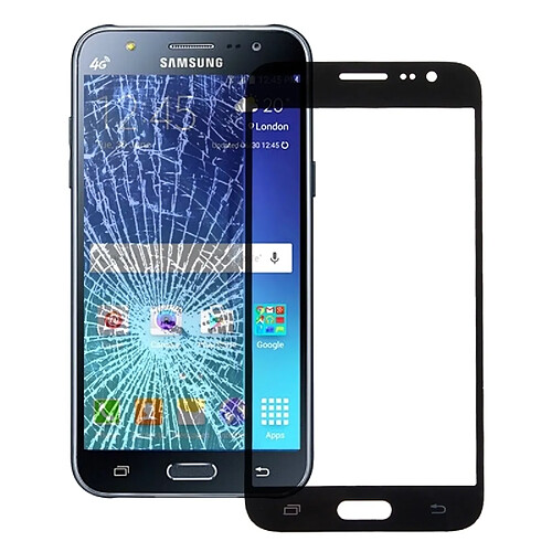 Wewoo Vitre noir pour Samsung Galaxy J7 / J700 écran avant verre extérieur pièce détachée