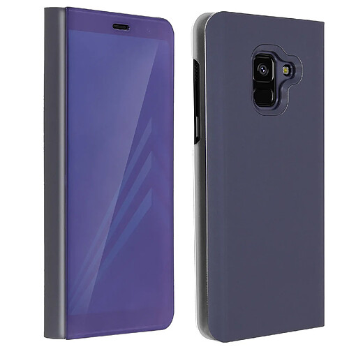 Avizar Étui Galaxy A8 Housse folio Miroir coque rigide clapet fonction support - Violet