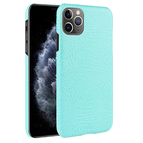 Wewoo Coque Rigide Pour iPhone 11 Pro Crocodile antichoc Texture PC + Etui PU Vert clair