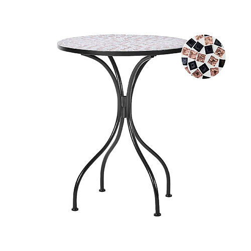 Beliani Table de jardin Noir CARPINO