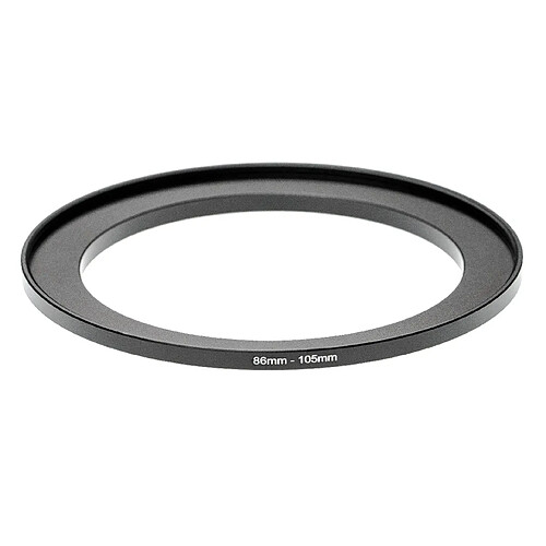 vhbw Bague d'adaptation de filtre Step-Up de 86 mm vers 105 mm pour objectif d'appareil photo - Adaptateur, aluminium (anodisé), noir-mat