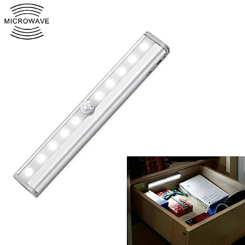 Wewoo Lumière intelligente de capteur de corps humain de la LED de blanche de détecteur de d'écran étroit de 0.8W 10 version de remplissage d'USB