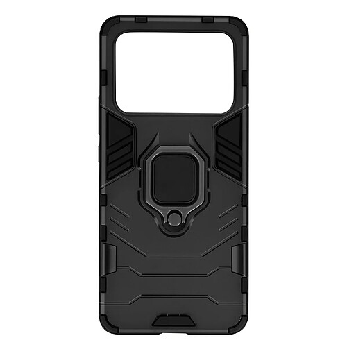 Avizar Coque Xiaomi Mi 11 Ultra Hybride Antichoc Bague Métallique Support noir