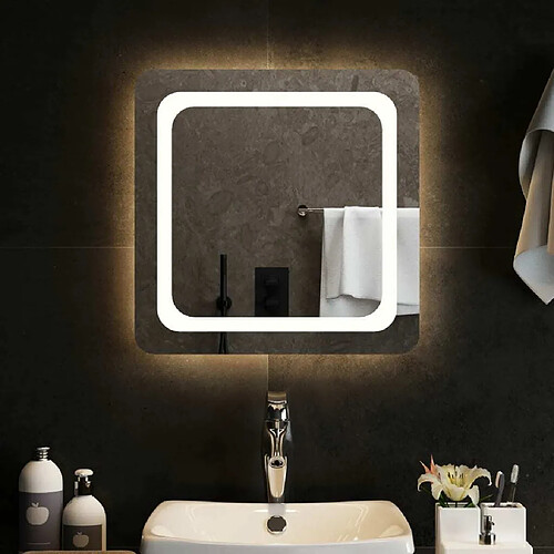 Maison Chic Miroir à LED,Miroir Lumineux LED pour salle de bain,Miroir decoration 50x50 cm -MN82545