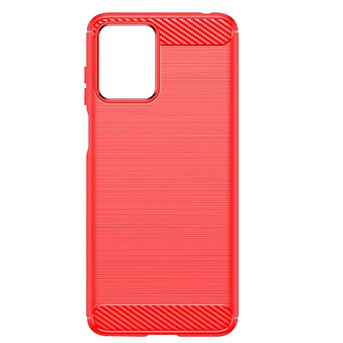 Avizar Coque pour Motorola Moto G23 et G13 Souple Effet Carbone Brossé Rouge