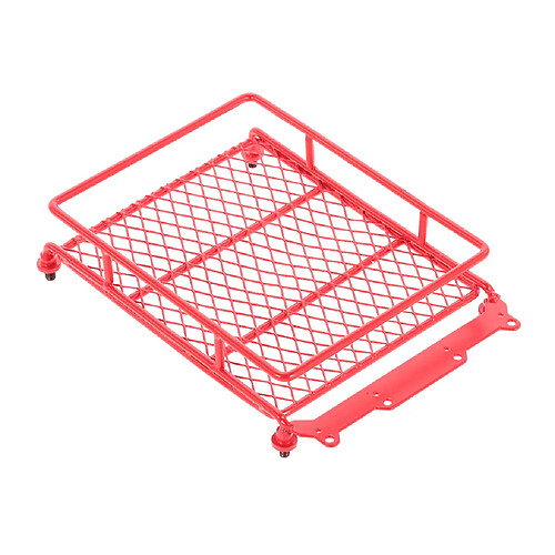 Panier de support de bagage de toit de transporteur de fret en métal pour la voiture modèle RC 1/10 rouge