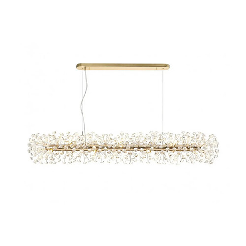 Luminaire Center Suspension 14 ampoules Cristal k9 Or français