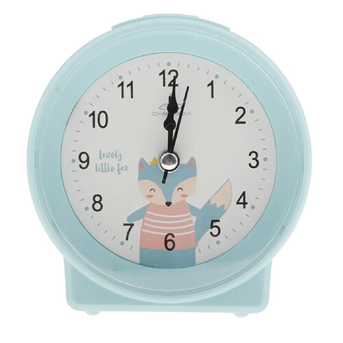 Mignon Simple Réveil Enfants Horloge De Chevet Pour Chambre D'enfants Bleu 10x10.5cm