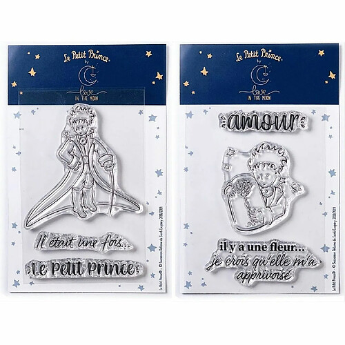 Youdoit 6 Tampons transparents Le Petit Prince Messages et Fleur