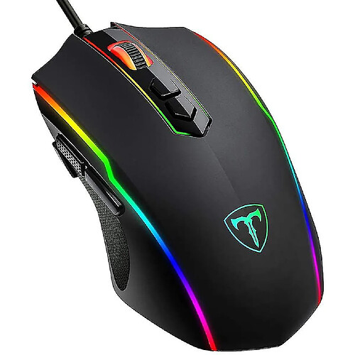 Universal Souris de jeu rétro-éclairé programmable RVB ergonomique