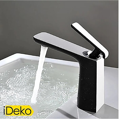 iDeko® Robinet Mitigeur lavabo contemporaine&la moitié peinture balck couleur laiton poignée unique salle de bains bassin évier