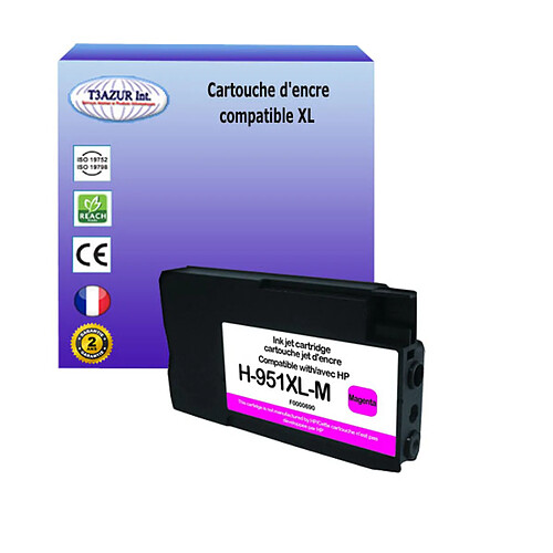 Cartouche compatible avec HP OfficeJet Pro 8625, 8630, 8640, 8660remplace HP 951XL Magenta - T3AZUR