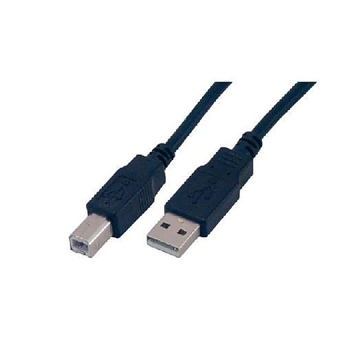 MCL Câble compatible USB 2.0 type A / B mâle - 3m Noir