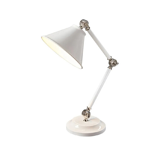 Elstead Lighting Lampe de table Provence Métal Blanc, Nickel