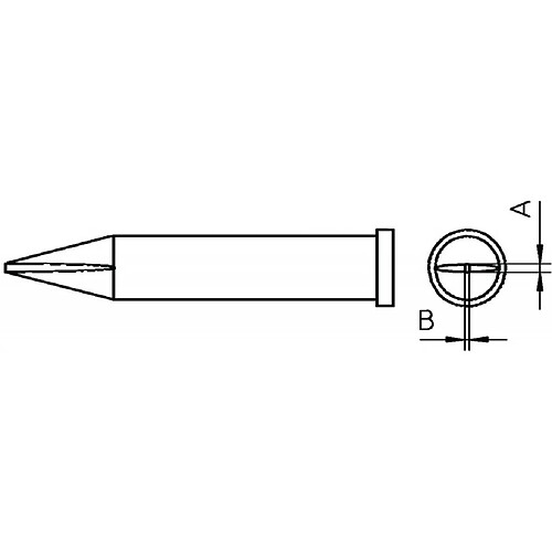 Alpexe Panne à souder Chisel-Shaped 0.8 mm