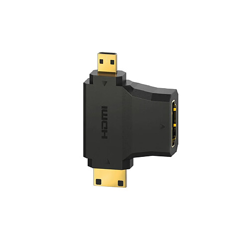 HAMA Adaptateur HDMI, fiche femel. Type A - fiche mâle Type-C (mini)/D (micro), doré