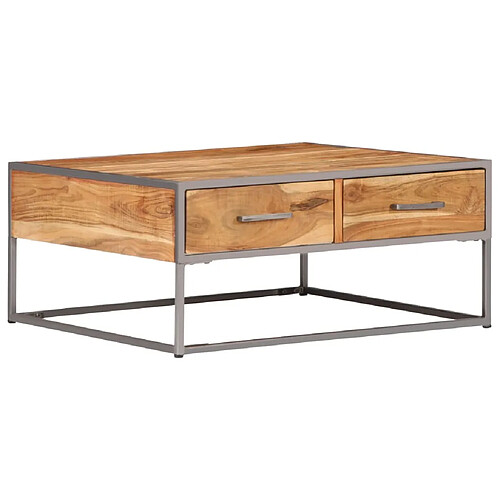 Maison Chic Table basse,Table Console Table d'appoint, Table pour salon 75 x 75 x 35 cm Bois solide d'acacia -MN12013