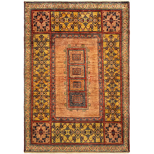 Vidal Tapis de laine 159x109 brun Kashkuli