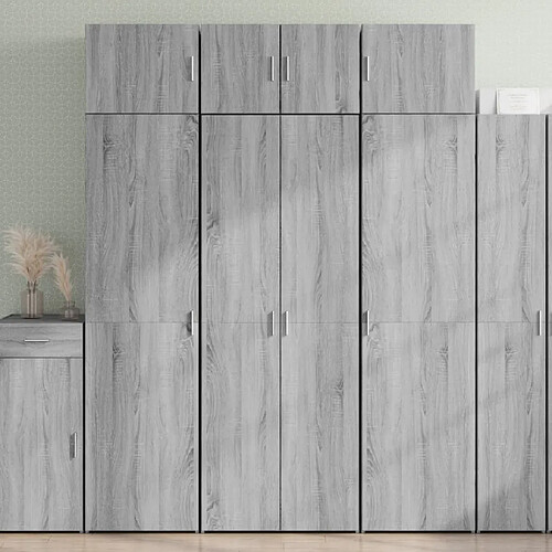 vidaXL Buffet haut sonoma gris 70x42,5x185 cm bois d'ingénierie