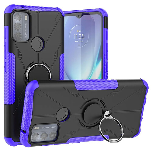 Coque en TPU anti-chocs avec béquille pour votre Motorola Moto G50 4G - violet