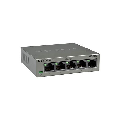 NETGEAR Switch 5 Ports (10/100/1000B) boîtier métal GS305-100PE