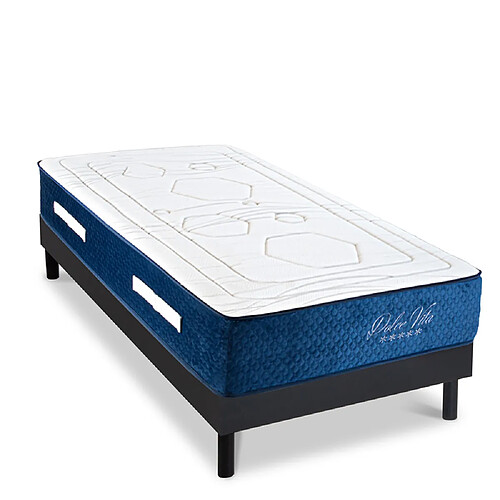 MAISON AUBERTIN Matelas Ressorts + Sommier Noir 90x200