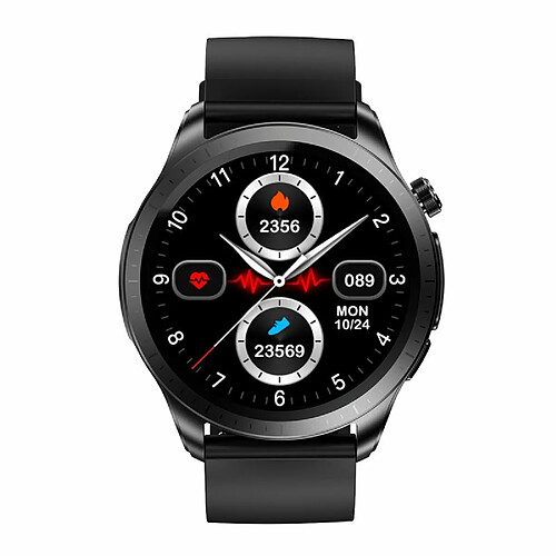 E420 Montre Intelligente Ecg Ppg Tension Artérielle Glycémie Moniteur De Santé Étanche Fitness Bracelet Noir Silicone