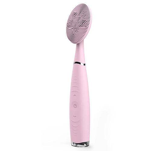 Wewoo YJK038 IPX6 Instrument de nettoyage facial à la silicone intelligent haute fréquencevibrantpour le visage Rose