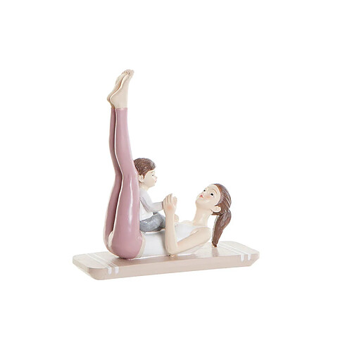 Figurine Décorative DKD Home Decor Rose Résine Yoga (15,5 x 6,5 x 17 cm)