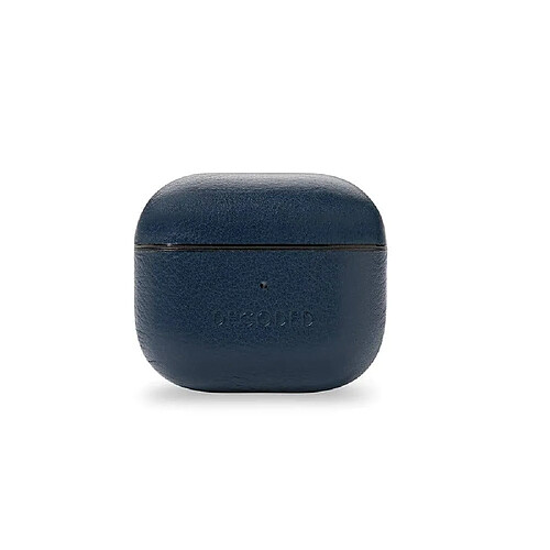 Decoded Coque pour Apple AirPods 3 en Cuir Véritable Bleu marine