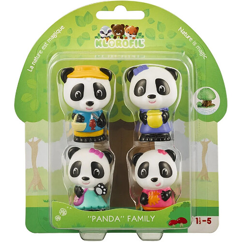 Pack de 4 personnages Klorofil Famille Panda